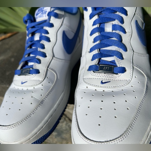 Nike Air Force 1 '07 White Medium Blue Sneakers Shoes Trainers DH7561-104 Jordan - Picture 5 of 16